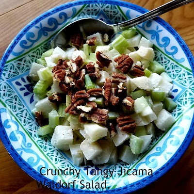 Crunchy Tangy Jicama Waldorf Salad! Creative and delicious.