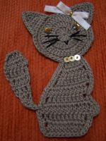 PATRON GRATIS APLIQUE GATO DE CROCHET