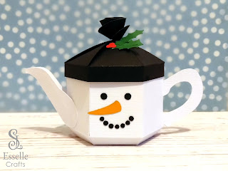 Snowman Teapot Box by Esselle Crafts