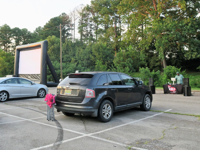 Drive-in movie at George Ward Park, Birmingham, Alabama. August 2020.