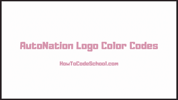 AutoNation Logo Color Codes