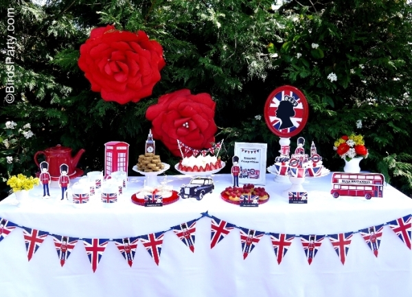 A British Inspired London UK  Party  with Printables Party  