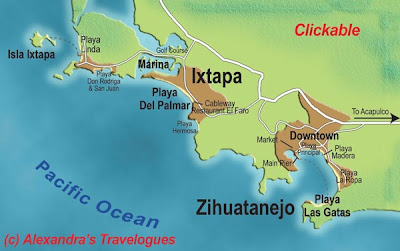 Mapa de Ixtapa Política Regional