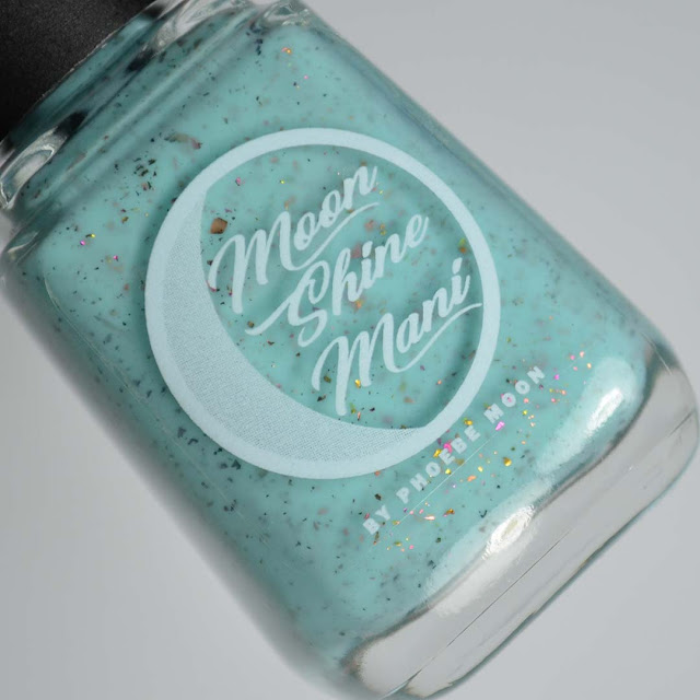 teal flakie nail polish