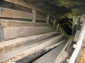 Steep slide miners used to take, not for tourists though