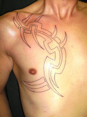 Labels: tribal chest tattoos for men
