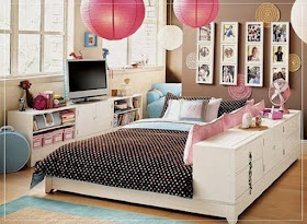 Modern girls bedroom design for teen