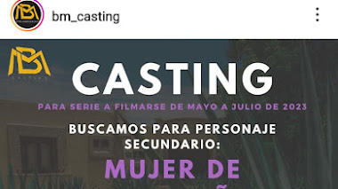 CASTING en MÉXICO: Se busca HOMBRE y MUJER para personajes secundarios en importante SERIE 
