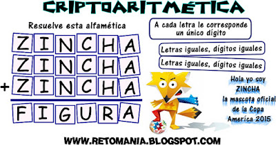 Criptoaritmética, Criptosumas, Alfaméticas, Problemas alfaméticos, Problemas matemáticos, Desafíos matemáticos, Retos matemáticos, Descubre los números, Juego de letras