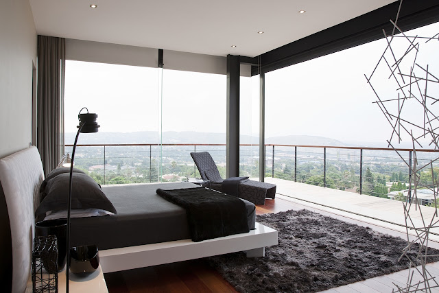 Picture of modern bedroom with the view