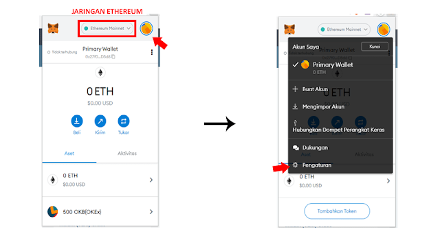 Pengaturan Jaringan Blockchain MetaMask