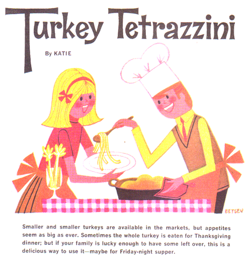 Mod and Mint Vintage Recipe: Leftover Thanksgiving Turkey Tetrazzini Casserole