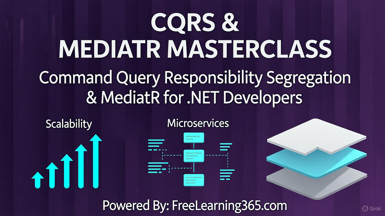 CQRS and MediatR Masterclass: Solve Business Complexity in ASP.NET Core (Part-36 of 40) CQRS and MediatR Masterclass: Solve Business Complexity in ASP.NET Core (Part-36 of 40)