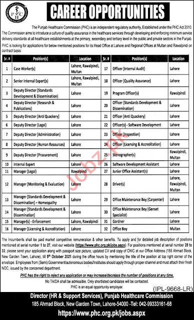 Punjab Health department jobs