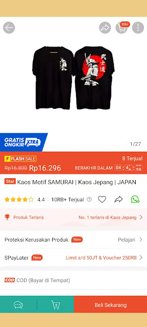 halaman produk yang ingin dibeli