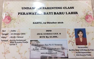 Undangan Parenting Class Perawatan Bayi Baru Lahir