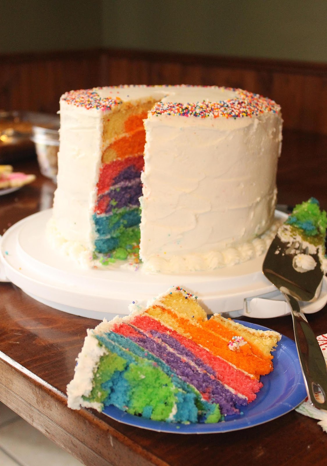 Lilyquilt: Birthday Boy Rainbow Cake