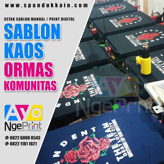 Sablon Kaos Komunitas Organisasi Masyarakat Cepat & Murah