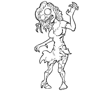 #1 Zombie Coloring Page