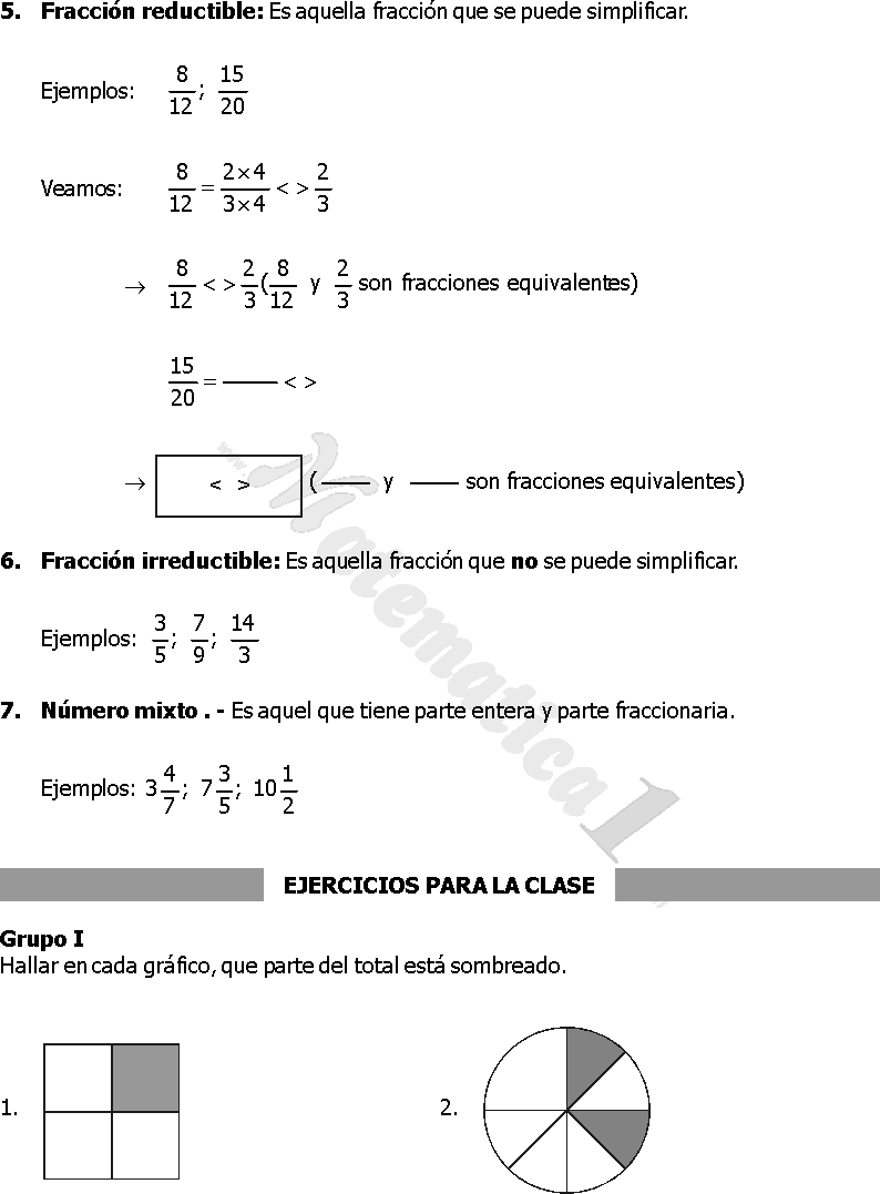 NUMEROS FRACCIONARIOS EJEMPLOS Y EJERCICIOS RESUELTOS PDF