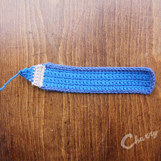 Made by Charry: pencil bookmarker step 4