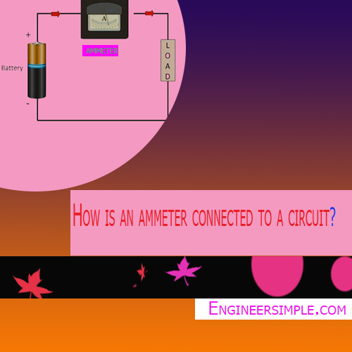 How is an ammeter connected to a circuit?