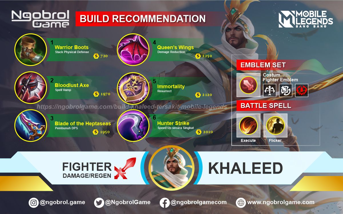 Build Khaleed Savage Mobile Legends