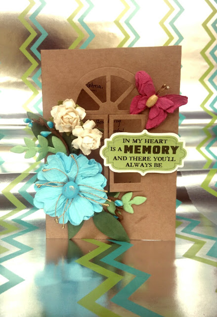 Hand-made card, hand-made flowers,