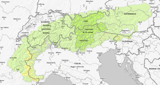 05 marzo 2023 – un’immagine rara: su quasi tutto l’arco alpino il pericolo valanghe era debole.