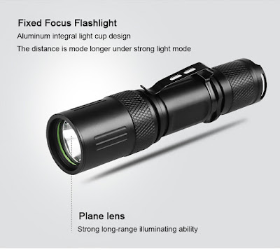 XANES XM-L2 5Modes 1000Lumens IPX4 Waterproof Tactical Fixed Focus LED Flashlight 18650 