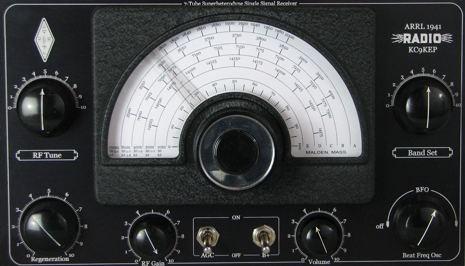 KC9KEP's ARRL 1941 7-Tube Superheterodyne Homebrew Radio