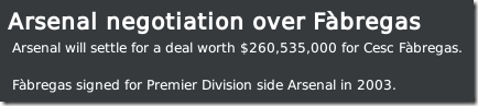 "Just" $260M for Fabregas, FM10