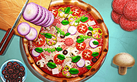 العاب طبخ البيتزا الحقيقية : يمكنك خبز بيتزا افتراضية في لعبة الطبخ الجديده هذه. جميع المكونات في انتظارك في المطبخ. قم بتقطيع الطبقة العلوية مثل الزيتون والفلفل والطماطم قبل وضعها على البيتزا ووضعها في الفرن.