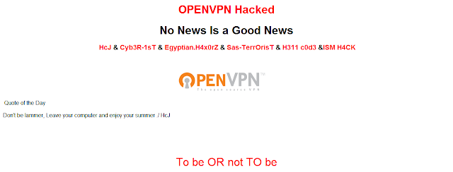 OpenVPN+Defaced+by+Hackers