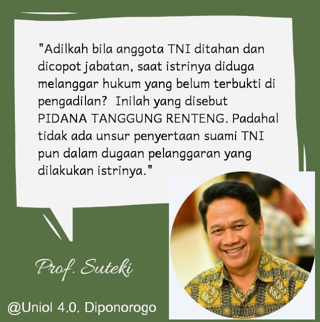 SUAMI TANGGUNG DELIK ISTRI:  "Entah Apa Yang Merasukimu, Coy..!"