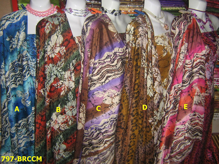 BRCCM 797 : BATIK RETAK CHIFFON CREPE MATCHING, 2M+2M. 5 COLORS PER SET