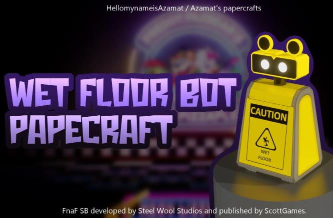 PAPERMAU: Five Nights At Freddy`s - Wet Floor Robot Paper Model by