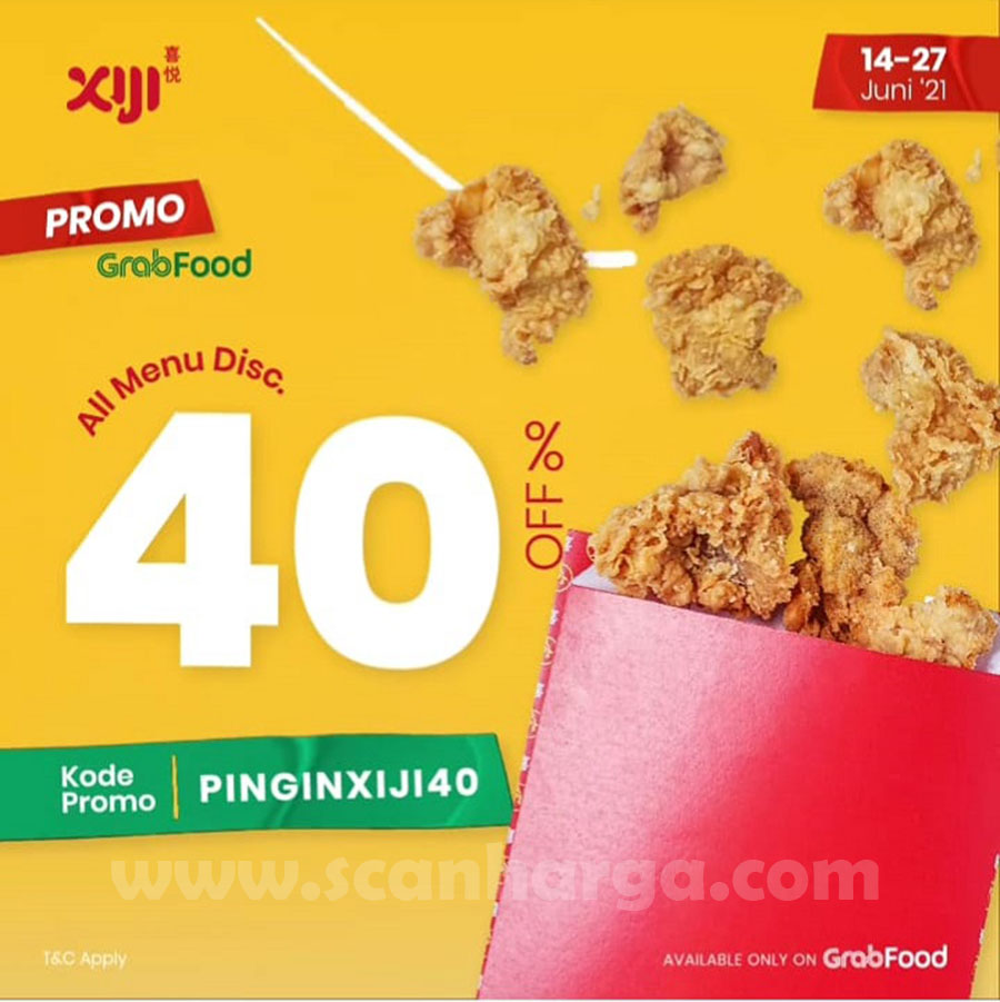 Promo Xiji Street Snack Grabfood Diskon 40% All Menu