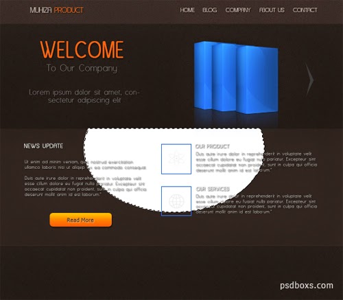 Photoshop Tutorial  Product Website Template 