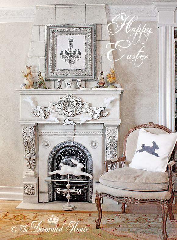 The Decorated House. 2014 Decorated Easter Mantel