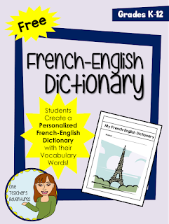 https://www.teacherspayteachers.com/Product/Free-Create-a-Personalized-French-English-Dictionary-with-Vocabulary-Words-3320961