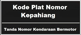 Kode Plat Nomor Kendaraan Kepahiang