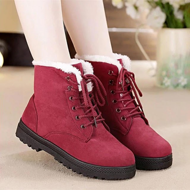 منتج:Snow boots classic heels suede women