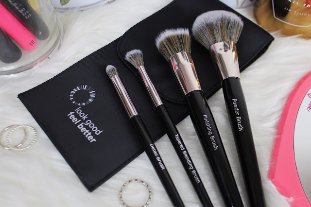 lgfb, makeup brushes, tools, review, flatlay, clean