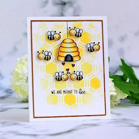 Sunny Studio Stamps: Just Bee-cause Customer Card by Chitra