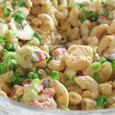 This deviled egg macaroni salad is creamy and loaded with hard boiled eggs. Quick and delicious and the perfect addition to any meal.