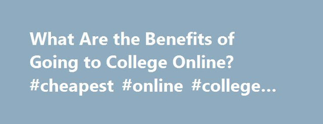 Cheapest Online College