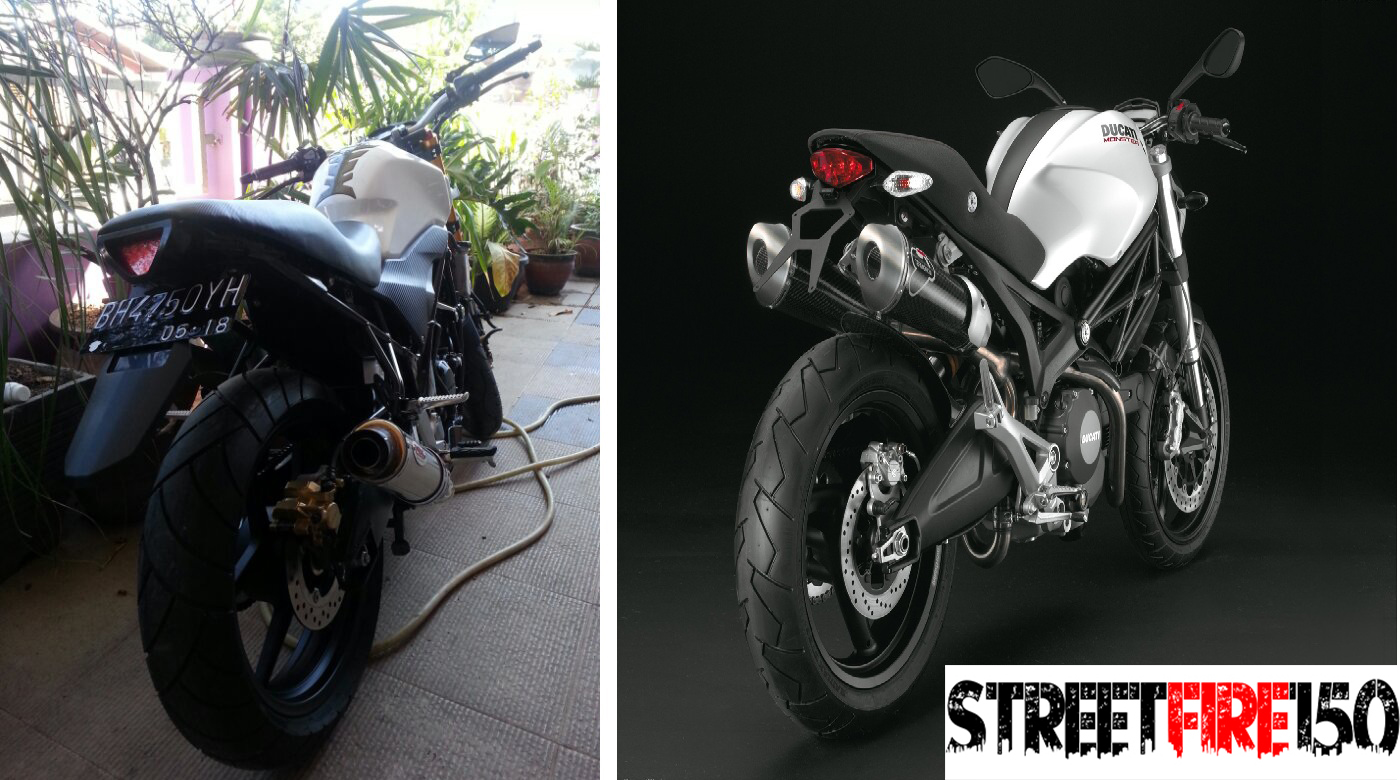 STREETFIRE 150 Modifikasi CB150R Ala Ducati Monster 696