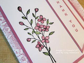 Card made with Stampin'UP!'s Triple Banner Punch, Vertical Greetings and Touches of Texture Stamp Sets