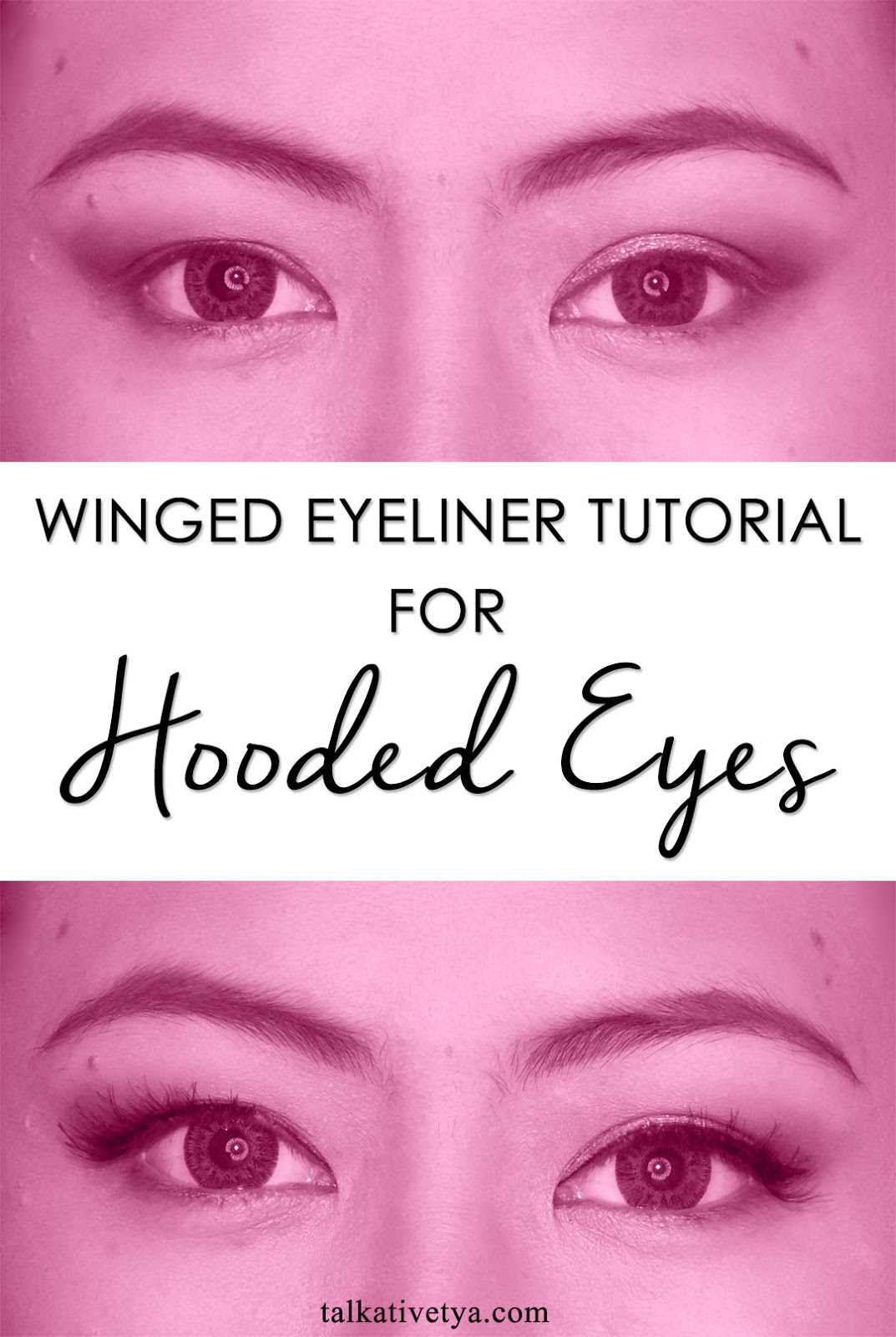 Winged Eyeliner Tutorial For Hooded Eyes Talkative Tya